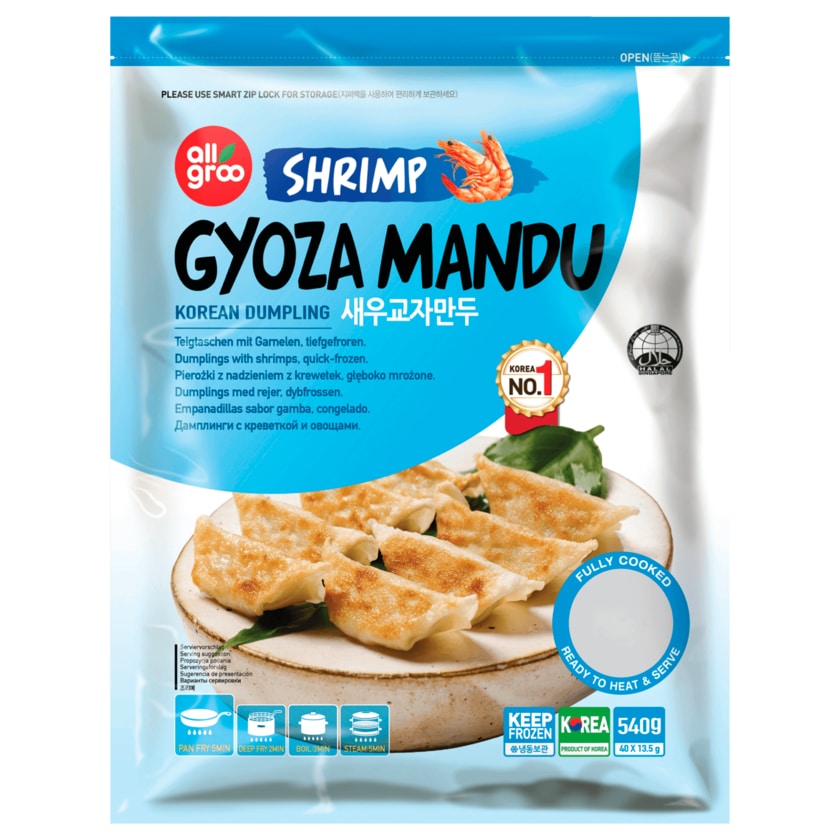 All groo Dumpling Shrimps Gyoza Mandu 540g